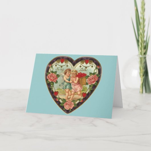 Victoriaans Valentijn naar mijn liefde II Feestdagen Kaart (Voorkant)