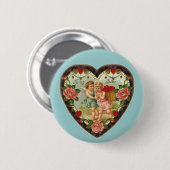Victoriaans Valentijn naar mijn liefde II Ronde Button 5,7 Cm (Voorkant /achterkant)