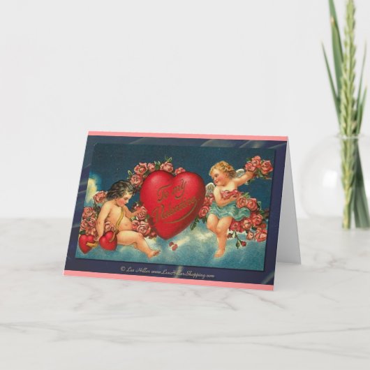 Victoriaans Valentijn naar mijn Valentijn Feestdagen Kaart (Voorkant)