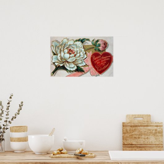 Victoriaans Valentijn Poster (Keuken)