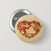 Victoriaans Valentijn Ronde Button 5,7 Cm (Voorkant /achterkant)