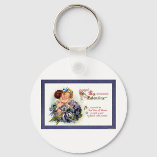 Victoriaans Valentijn "The Bliss of Kisses" cadeau Sleutelhanger