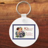 Victoriaans Valentijn "The Bliss of Kisses" cadeau Sleutelhanger (Voorkant)