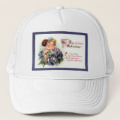 Victoriaans Valentijn "The Bliss of Kisses" cadeau Trucker Pet (Voorkant)