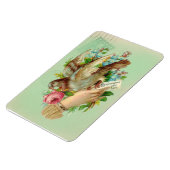 Victoriaans Valentijn Vogel en roos Magneet (Linkerzijde)