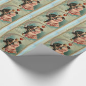 Victoriaans valentijnen cadeaupapier (Hoek)