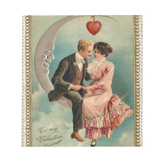 Victoriaans valentijnen notitieblok (Voorkant)