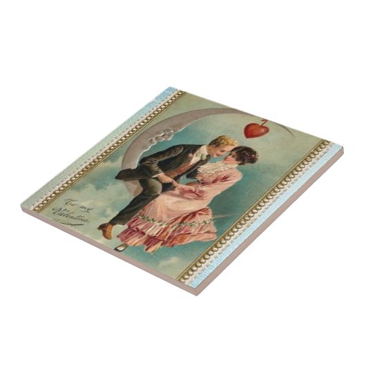 Victoriaans valentijnen tegeltje (Zijkant)