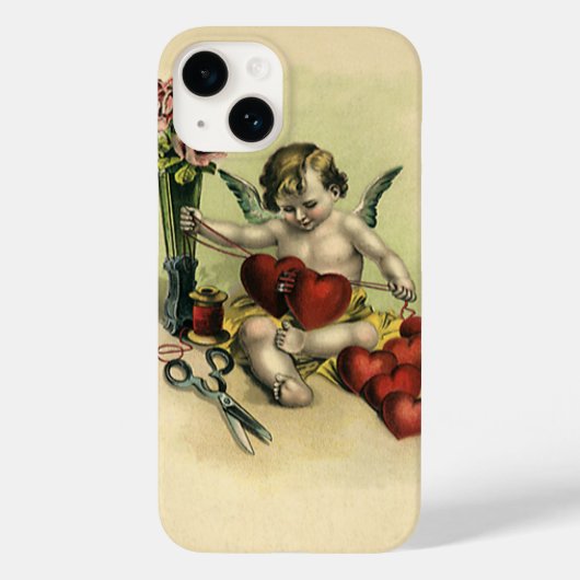 Victoriaans Valentijnsdag Angel Seamstress Case-Mate iPhone Case (Achterkant)