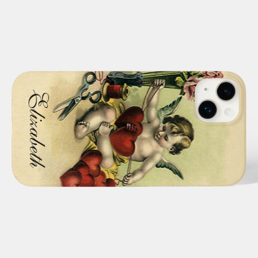  Victoriaans Valentijnsdag Angel Seamstress Case-Mate iPhone Case (Achterkant (horizontaal))