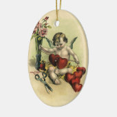  Victoriaans Valentijnsdag Angel Seamstress Keramisch Ornament (Links)