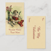  Victoriaans Valentijnsdag Angel Seamstress Notitiekaartje (Voorkant / Achterkant)