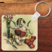  Victoriaans Valentijnsdag Angel Seamstress Sleutelhanger (Achterkant)