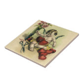 Victoriaans Valentijnsdag Angel Seamstress Tegeltje (Zijkant)