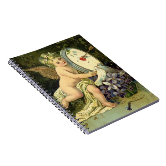  Victoriaans Valentijnsdag, Angel-Tortelduifjes Notitieboek (Rechterzijde)