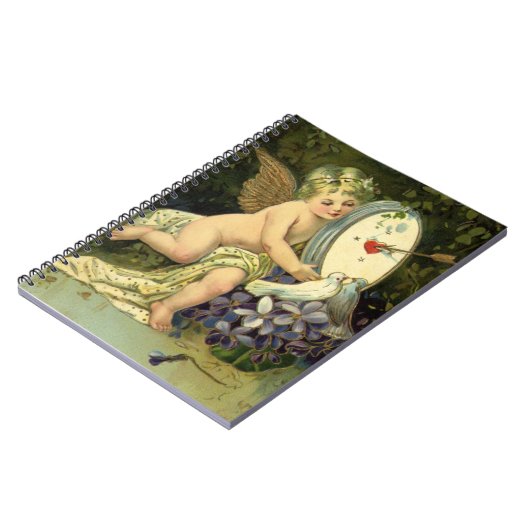  Victoriaans Valentijnsdag, Angel-Tortelduifjes Notitieboek (Linkerzijde)