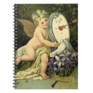  Victoriaans Valentijnsdag, Angel-Tortelduifjes Notitieboek