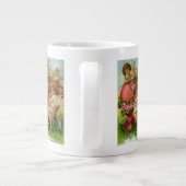 Victoriaans Valentijnsdag Angels Heart Roos Grote Koffiekop (Achterkant)