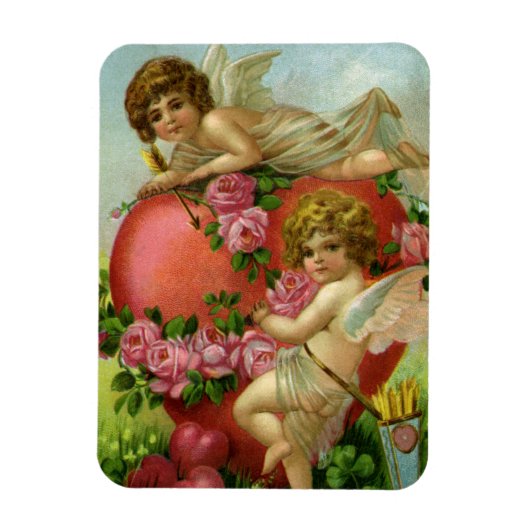  Victoriaans Valentijnsdag Angels Heart Roos Magneet (Verticaal)