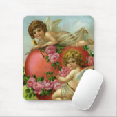  Victoriaans Valentijnsdag Angels Heart Roos Muismat (Met muis)