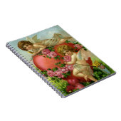  Victoriaans Valentijnsdag Angels Heart Roos Notitieboek (Rechterzijde)