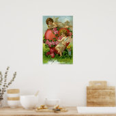  Victoriaans Valentijnsdag Angels Heart Roos Poster (Keuken)