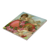  Victoriaans Valentijnsdag Angels Heart Roos Tegeltje (Zijkant)