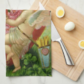  Victoriaans Valentijnsdag Angels Heart Roos Theedoek (Quarter Fold)