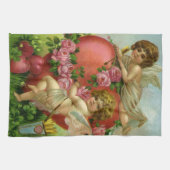  Victoriaans Valentijnsdag Angels Heart Roos Theedoek (Horizontaal)