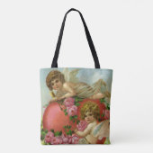  Victoriaans Valentijnsdag Angels Heart Roos Tote Bag (Achterkant)