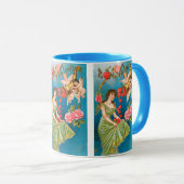  Victoriaans Valentijnsdag Angels & Hearts Mok (Voorkant rechts)