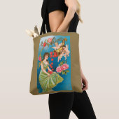  Victoriaans Valentijnsdag Angels & Hearts Tote Bag (Dichtbij)