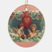  Victoriaans Valentijnsdag Angels in de hemel Keramisch Ornament (Links)