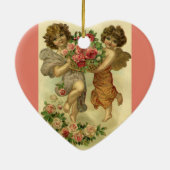  Victoriaans Valentijnsdag, Angels Rozen Keramisch Ornament (Achterkant)