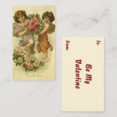  Victoriaans Valentijnsdag, Angels Rozen Notitiekaartje (Voorkant / Achterkant)