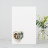 Victoriaans Valentijnsdag,  Angels w Letter Briefpapier (Staand voorkant)