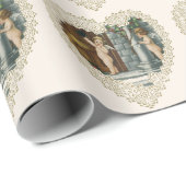 Victoriaans Valentijnsdag,  Angels w Letter Cadeaupapier (Rol Hoek)