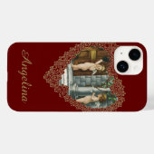 Victoriaans Valentijnsdag, Angels w Letter Case-Mate iPhone Case (Achterkant (horizontaal))