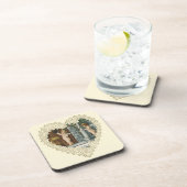 Victoriaans Valentijnsdag,  Angels w Letter Drankjes Onderzetter (Rechterzijde)