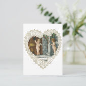 Victoriaans Valentijnsdag, Angels w Letter Feestdagenkaart (Staand voorkant)