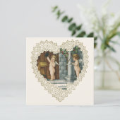 Victoriaans Valentijnsdag, Angels w Letter Feestdagenkaart (Staand voorkant)