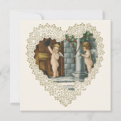 Victoriaans Valentijnsdag,  Angels w Letter Feestdagenkaart (Voorkant)