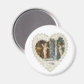 Victoriaans Valentijnsdag,  Angels w Letter Magneet (Voorkant / Achterkant)