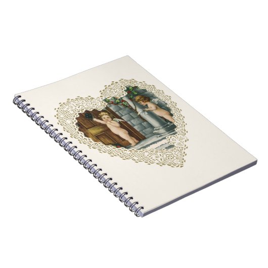 Victoriaans Valentijnsdag,  Angels w Letter Notitieboek (Rechterzijde)