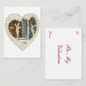 Victoriaans Valentijnsdag, Angels w Letter Notitiekaartje (Voorkant / Achterkant)