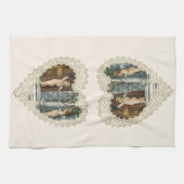 Victoriaans Valentijnsdag,  Angels w Letter Theedoek (Horizontaal)