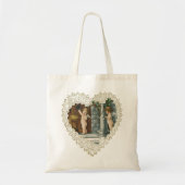 Victoriaans Valentijnsdag,  Angels w Letter Tote Bag (Voorkant)