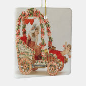  Victoriaans Valentijnsdag, auto met bloemen Keramisch Ornament (Rechts)