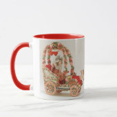  Victoriaans Valentijnsdag, auto met bloemen Mok (Links)