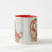  Victoriaans Valentijnsdag, auto met bloemen Mok (Midden)